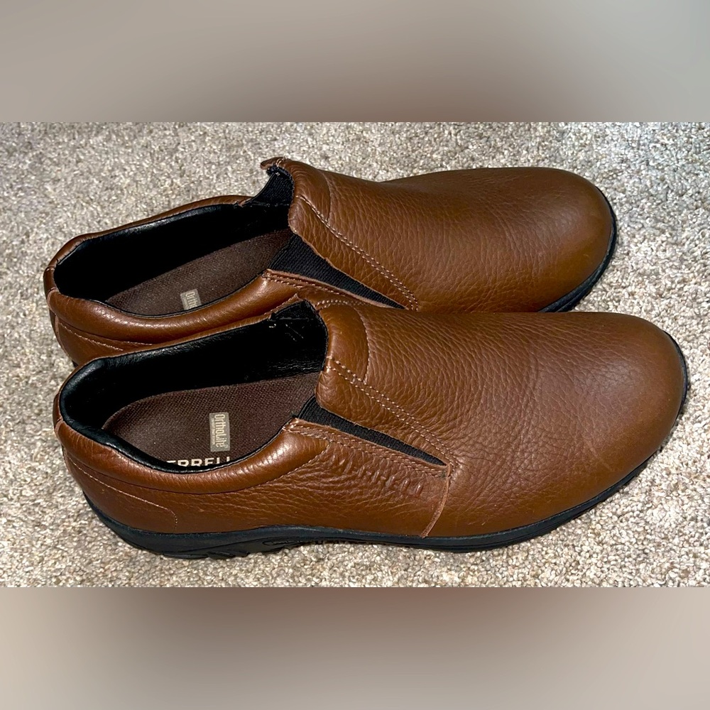 Merrell Moc Ortholite Men’s 10M Leather slip on shoe brown - Picture 5 of 8